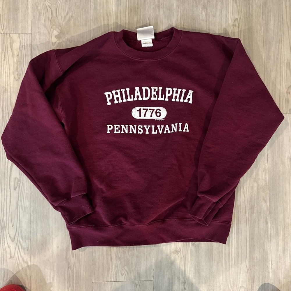 Philadelphia Maroon Crewneck Sweater
